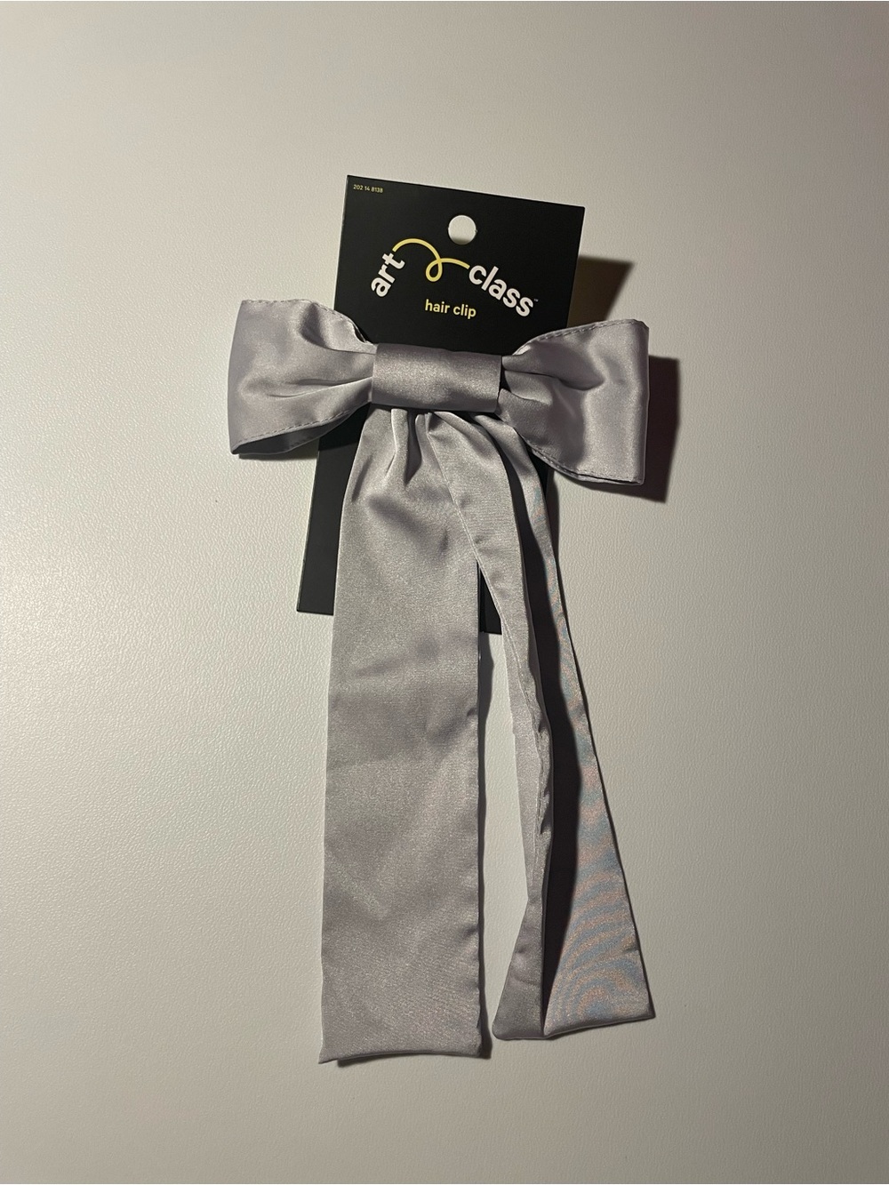 art class Silver Satin Bow Hair Clip NWT Girls Accessories Beauty Style Chic